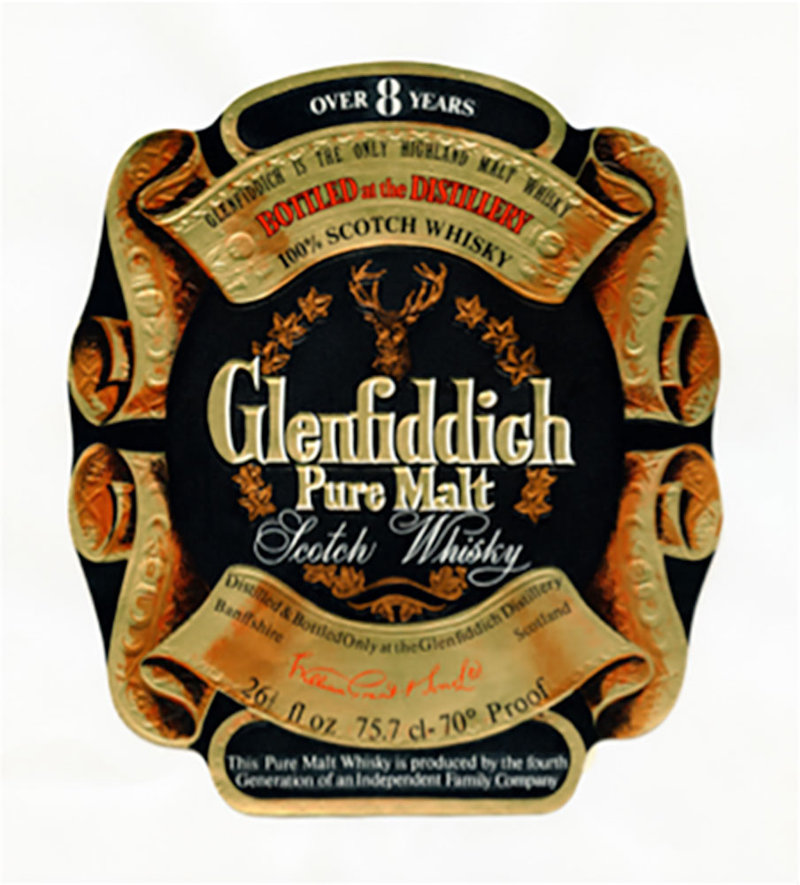 Historic Glenfiddich label